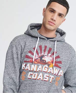 Superdry Japan Breakers Férfi Kapucnis Pulóver Szürke | RHEFP6183